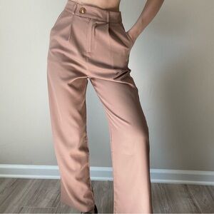 Tan high rise work pants women's size S